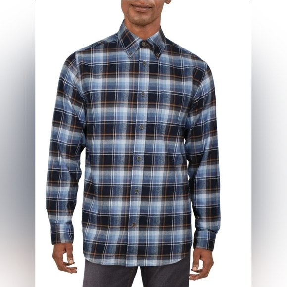 Weatherproof Other - Weatherproof VINTAGE Mens XL Blue Multicolor Flannel Plaid Long Sleeve Shirt